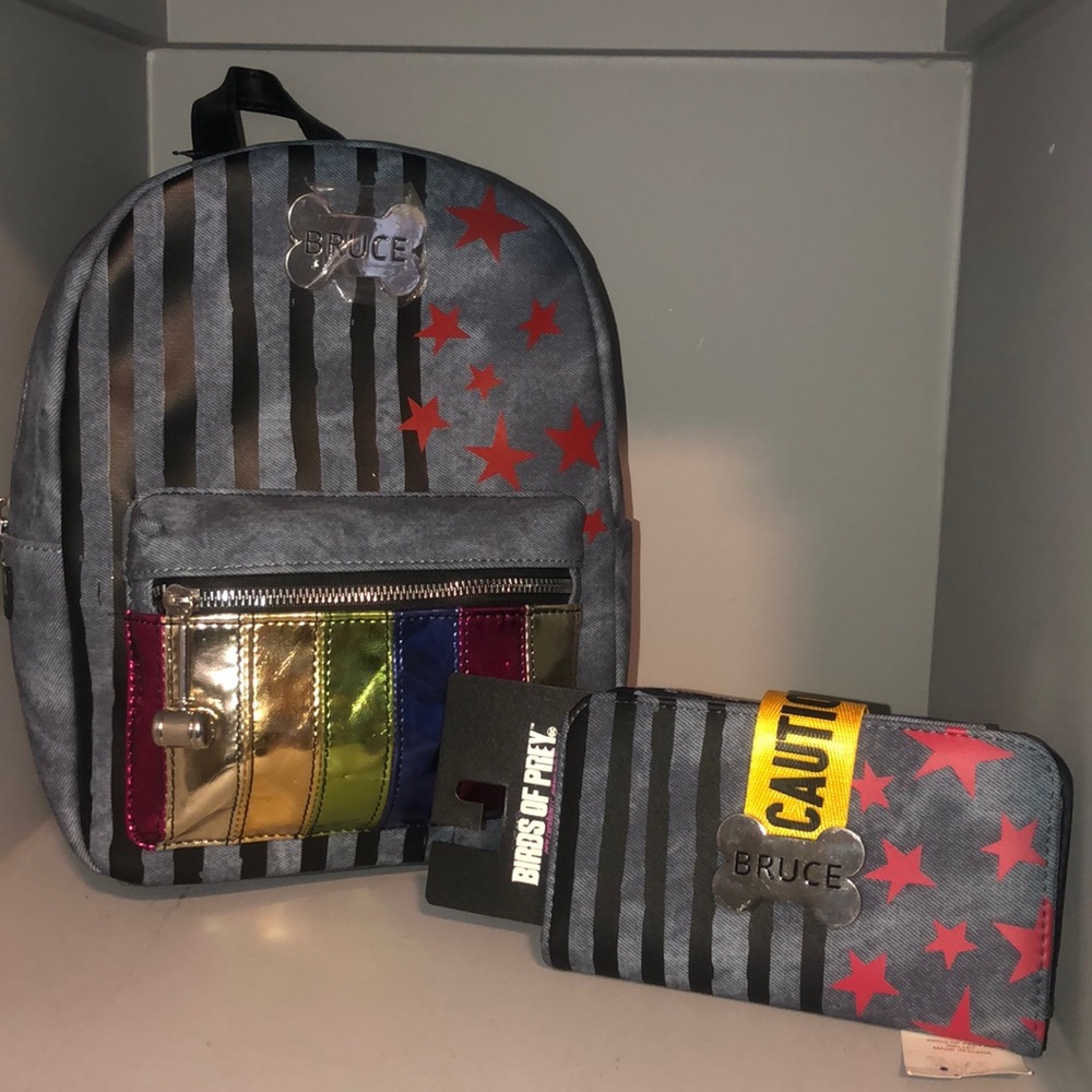 NWT!!! Birds of Prey backpack and wallet